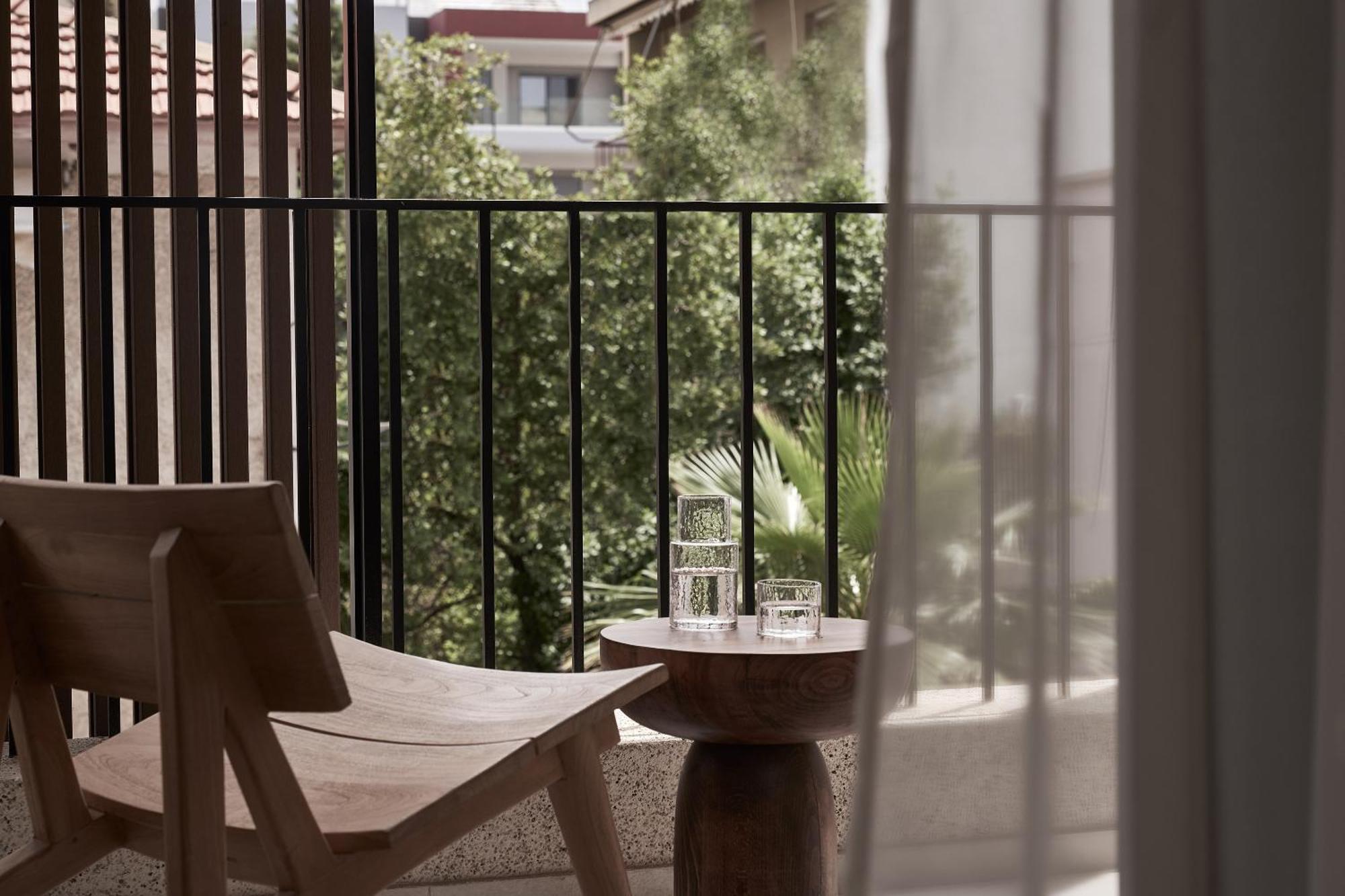 The Newel Psychiko Hotell Aten Exteriör bild 3D rendering of a balcony